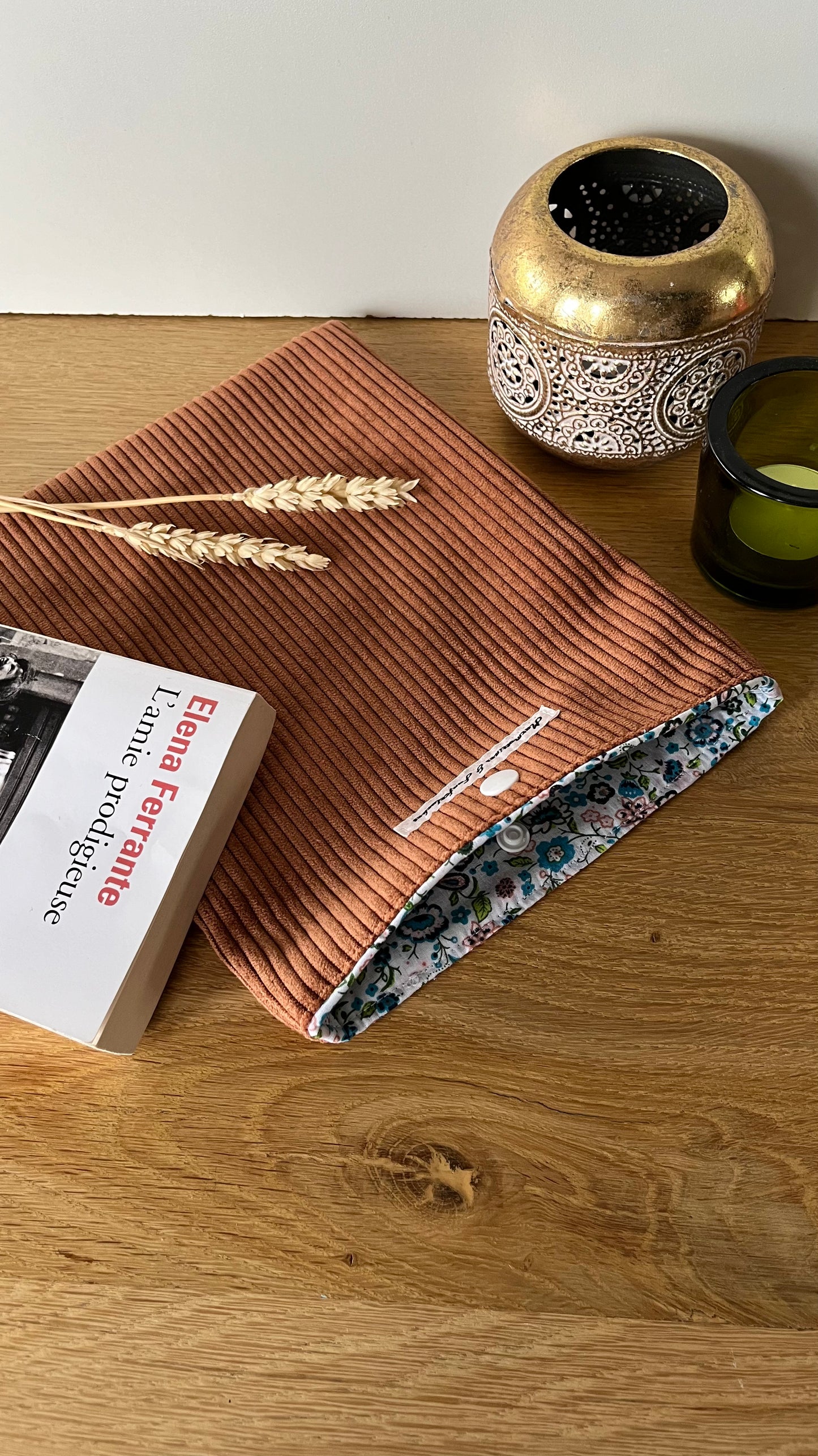 Pochette livre poche velours côtelé 100% 🇫🇷