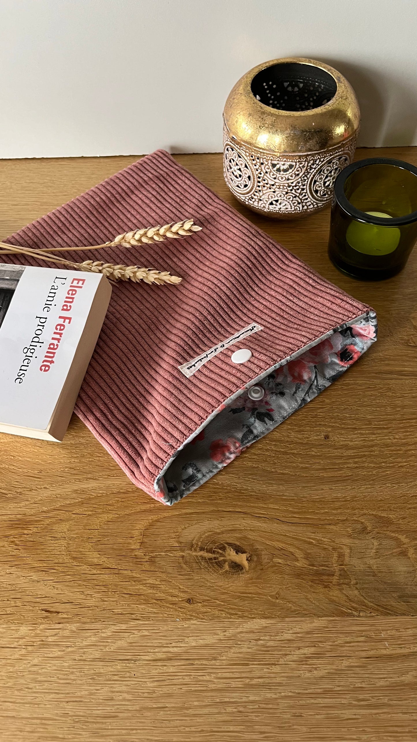 Pochette livre poche velours côtelé 100% 🇫🇷