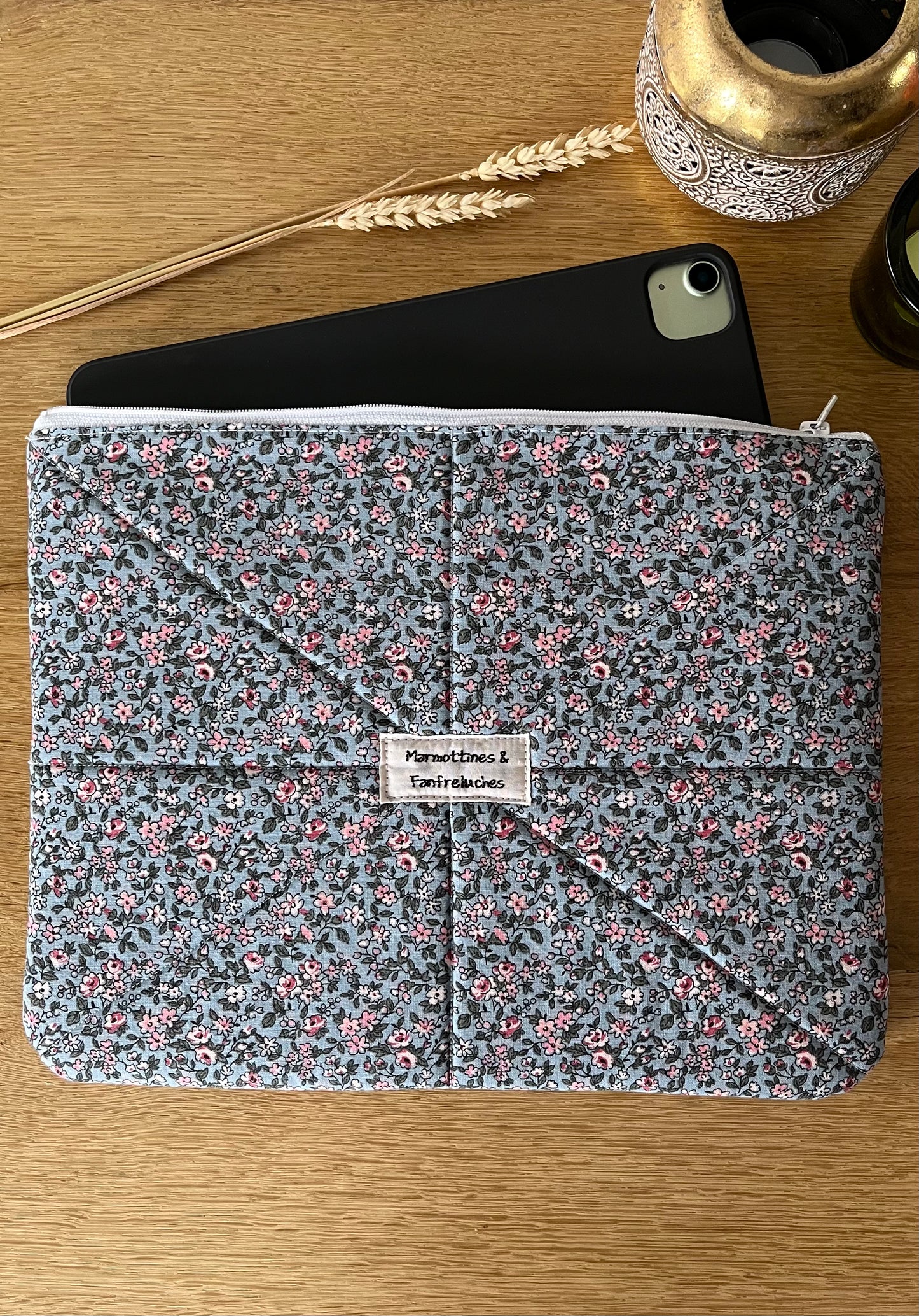 Housse tablette/iPad fait main en tissu