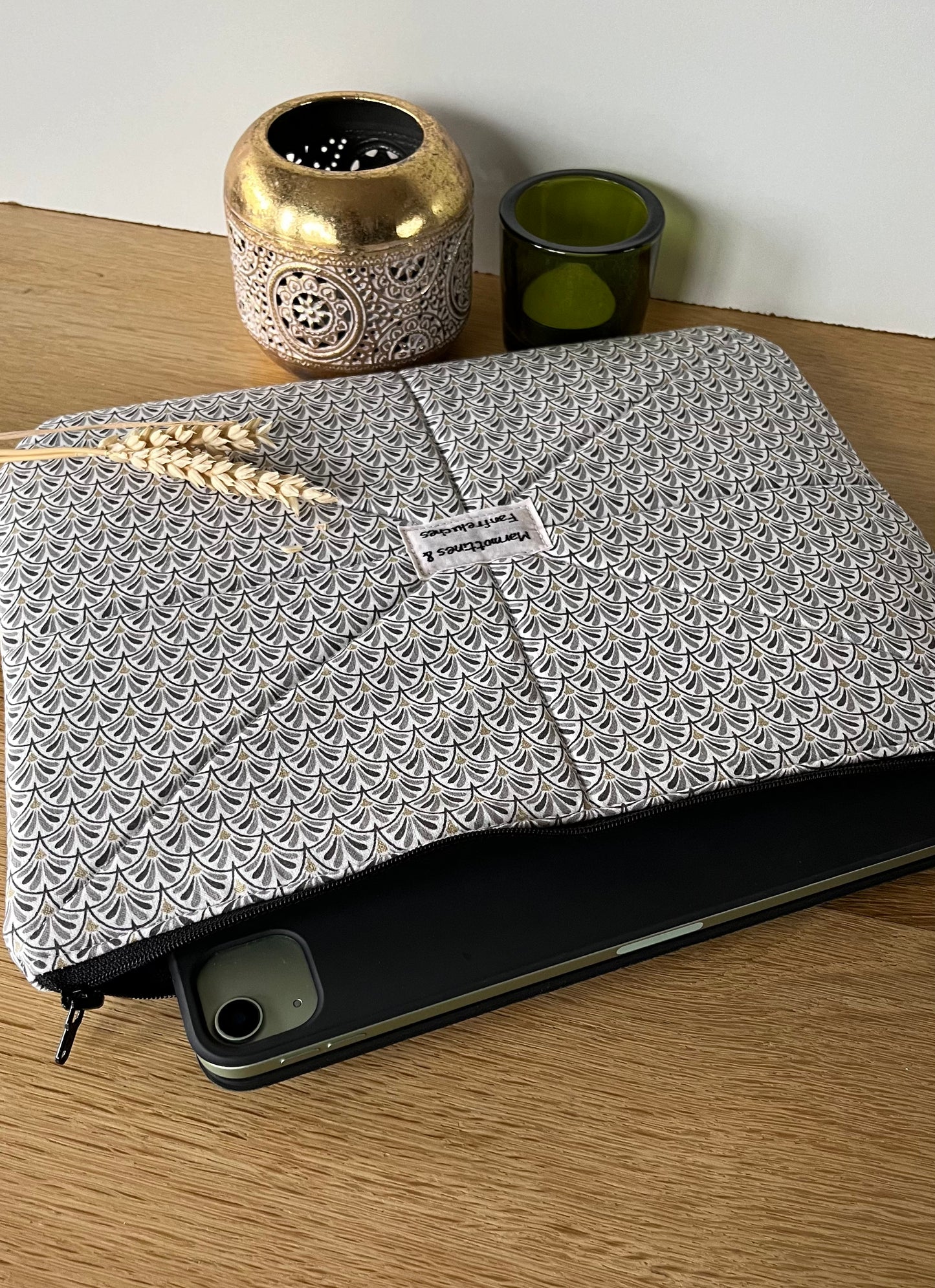 Housse tablette/iPad fait main en tissu