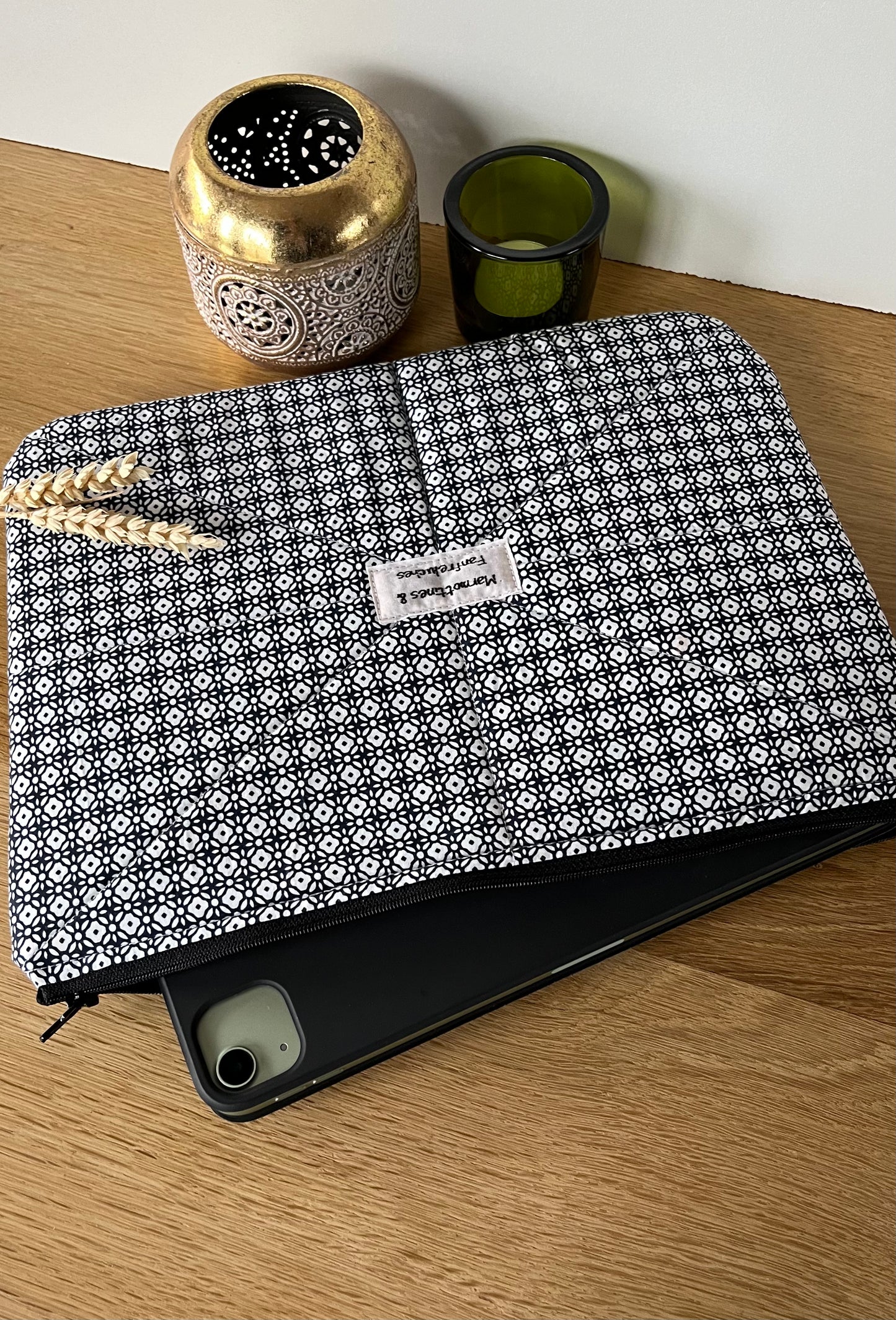 Housse tablette/iPad fait main en tissu
