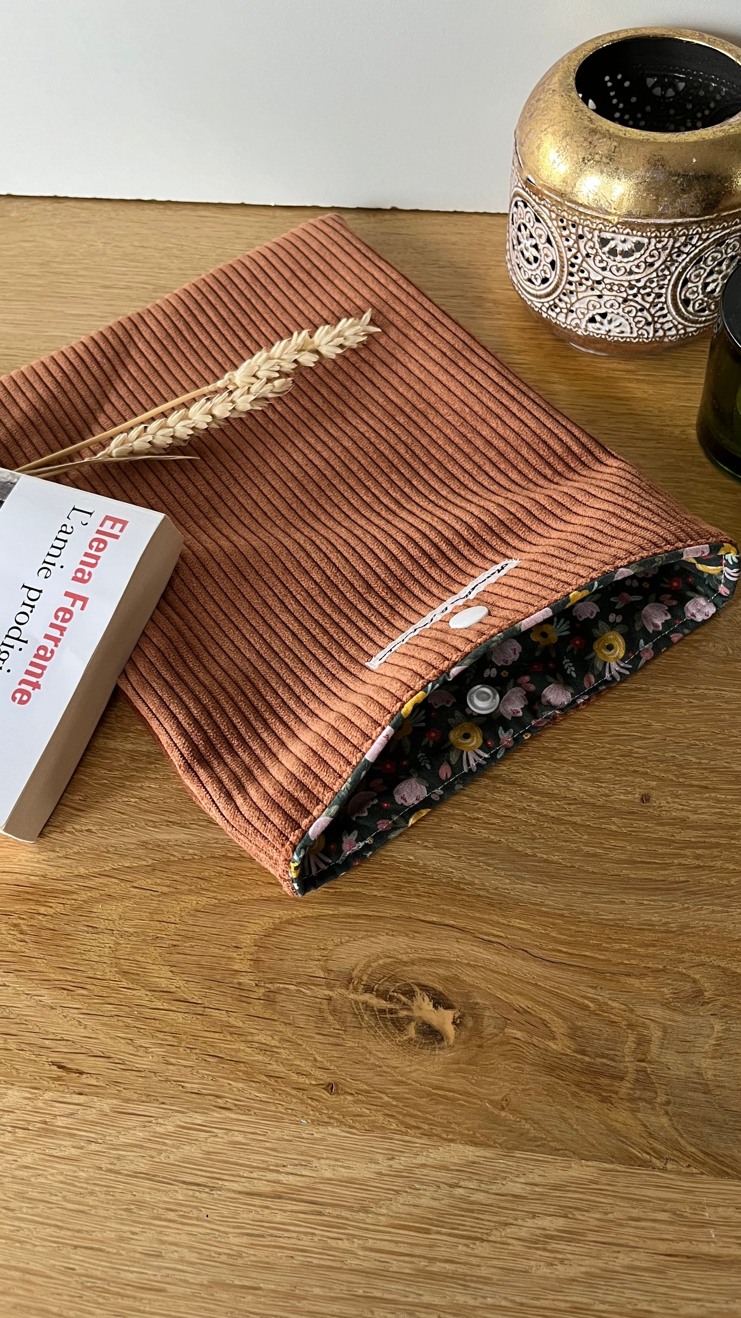 Pochette livre poche velours côtelé 100% 🇫🇷