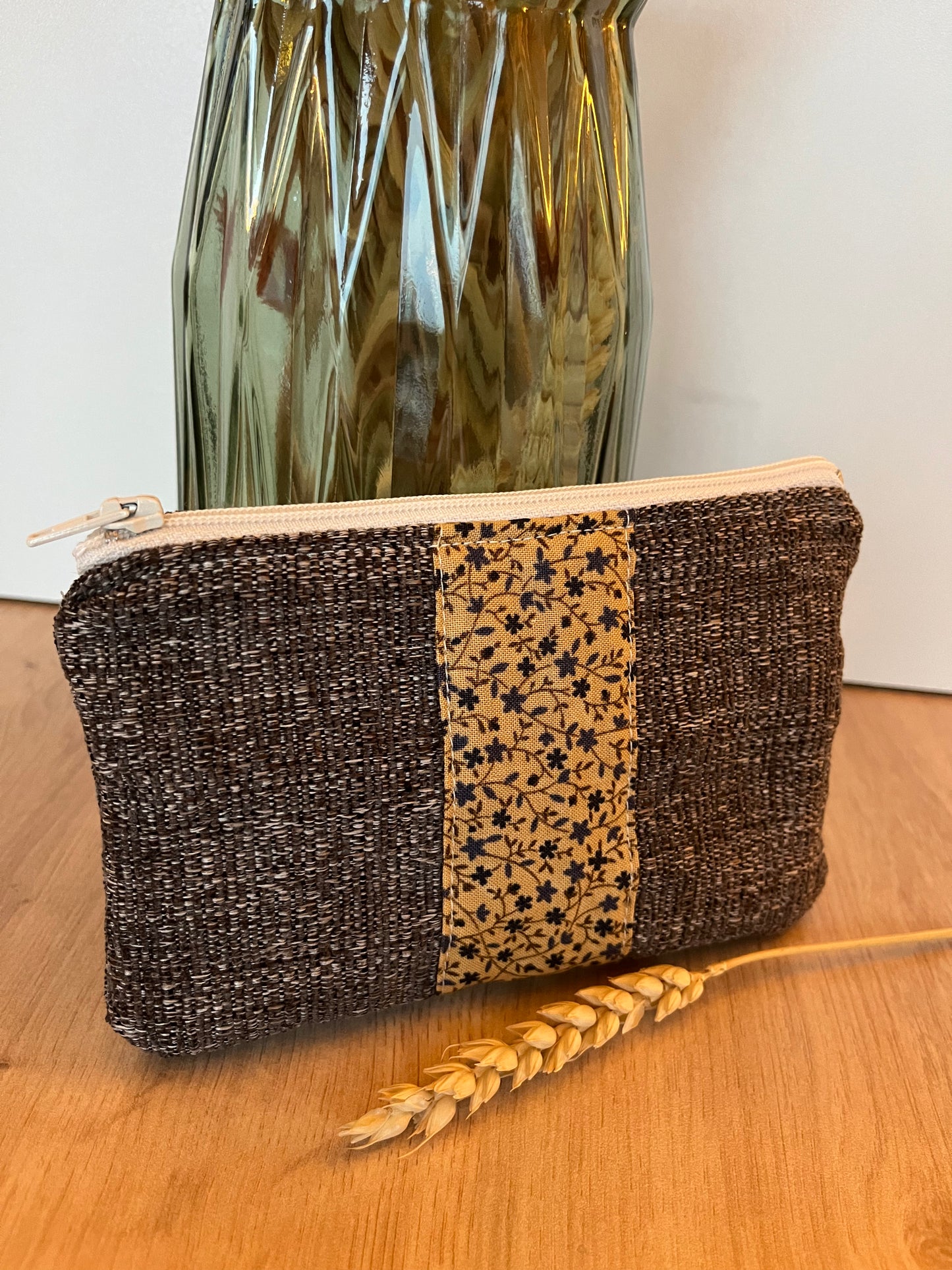 porte monnaie en tissu et doublé