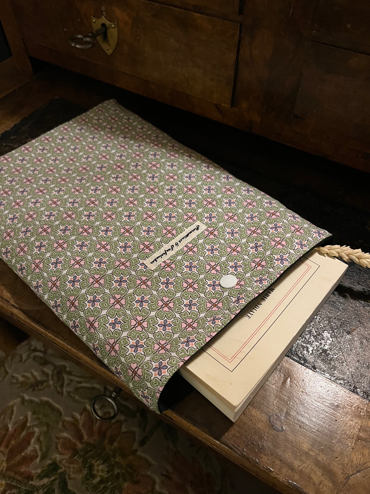 Pochette Livre tissu broché/liseuse made in France