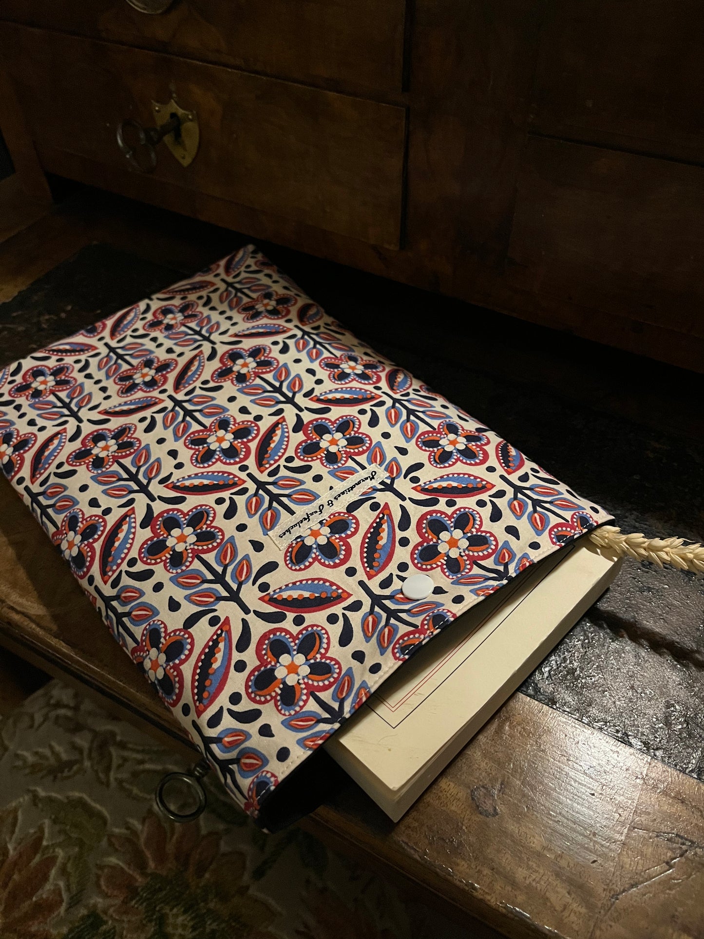 Pochette Livre tissu broché/liseuse made in France