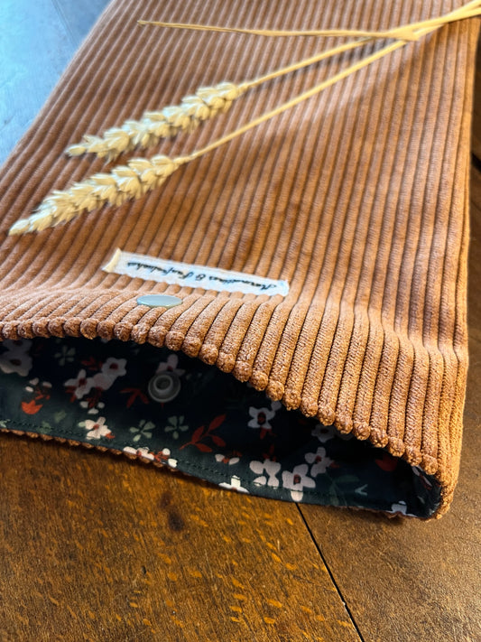 Pochette livre poche velours côtelé 100% français