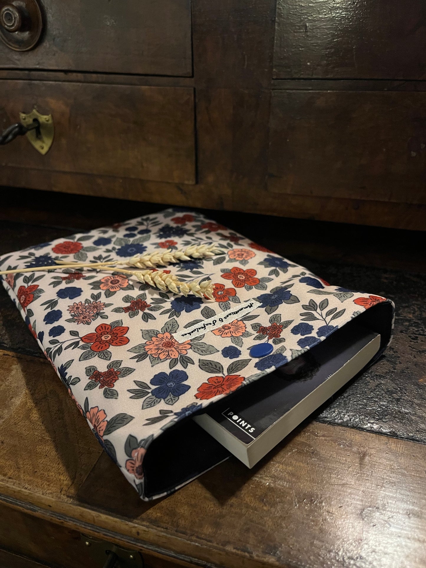 Pochette Livre de poche tissu made in France